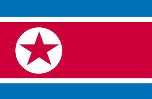 Flaga Korea Północna różne wymiary