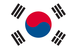 Flaga Korea Południowa różne wymiary