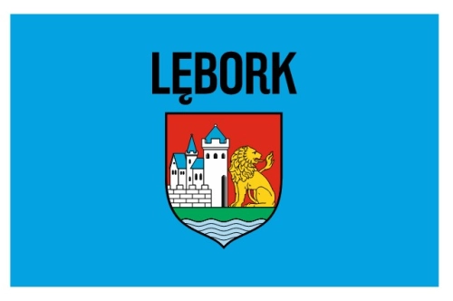 Flaga Lębork Herb.jpg