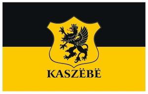Flaga Kaszebe z gryfem, kaszubska różne rozmiary
