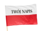 Flaga Polski z Twoim napisem 125x200 cm